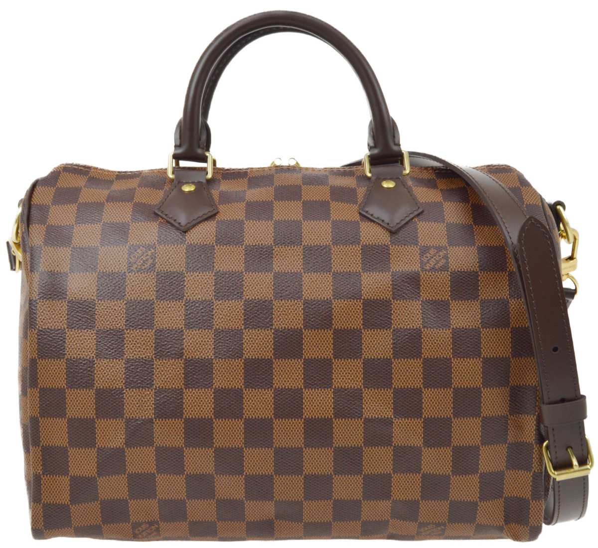 ルイ・ヴィトン ダミエ エベヌ スピーディ バンドリエール30 ブラウン 2WAY ハンドバッグ