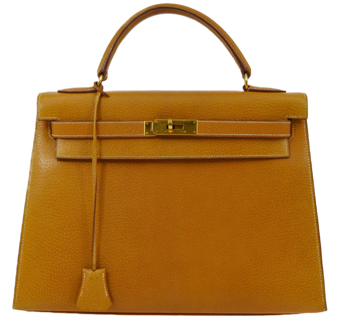 エルメス ケリー32 ピッグスキン ゴールド ハンドバッグ