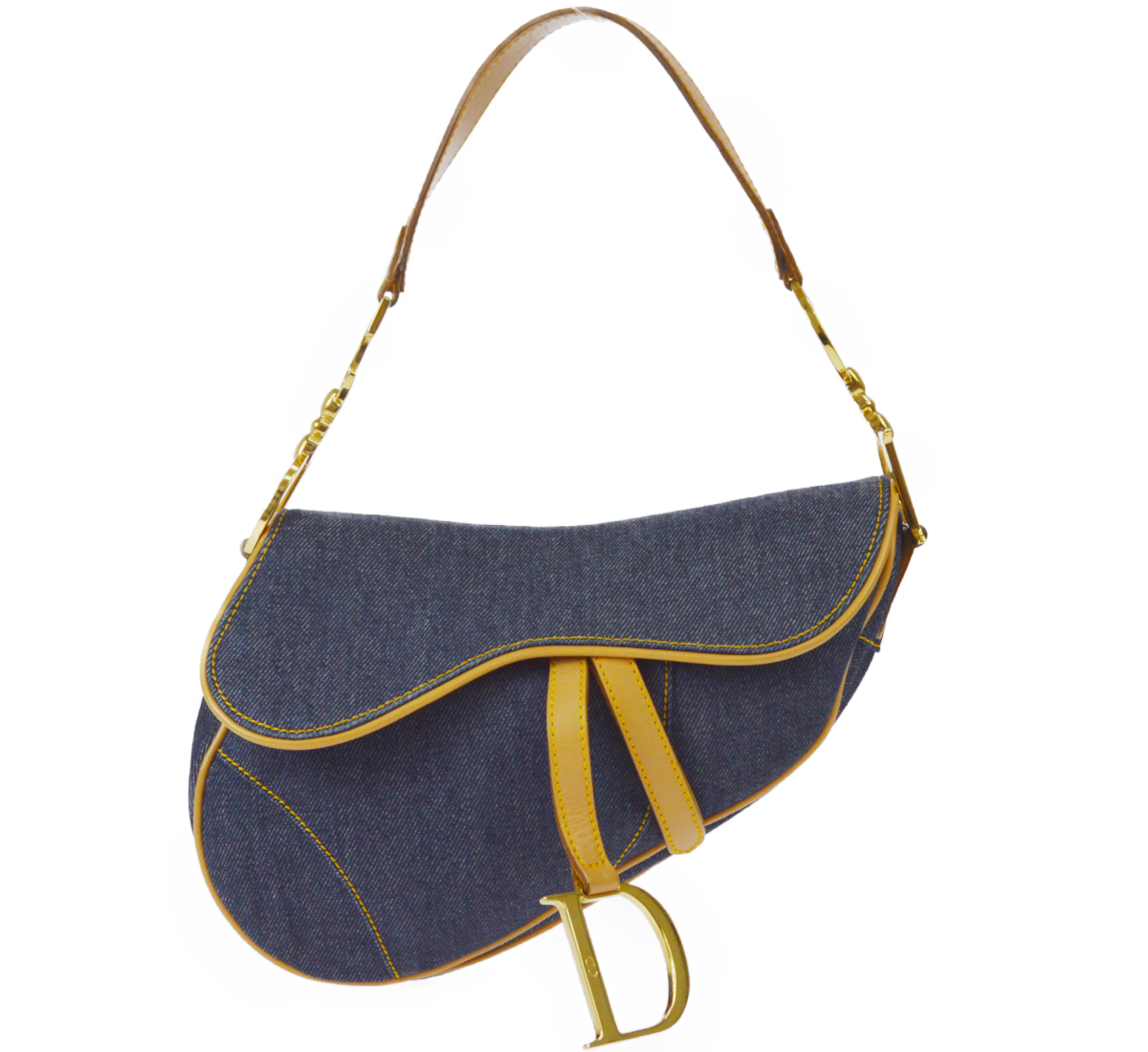 ディオール サドルバッグ デニム ハンドバッグ