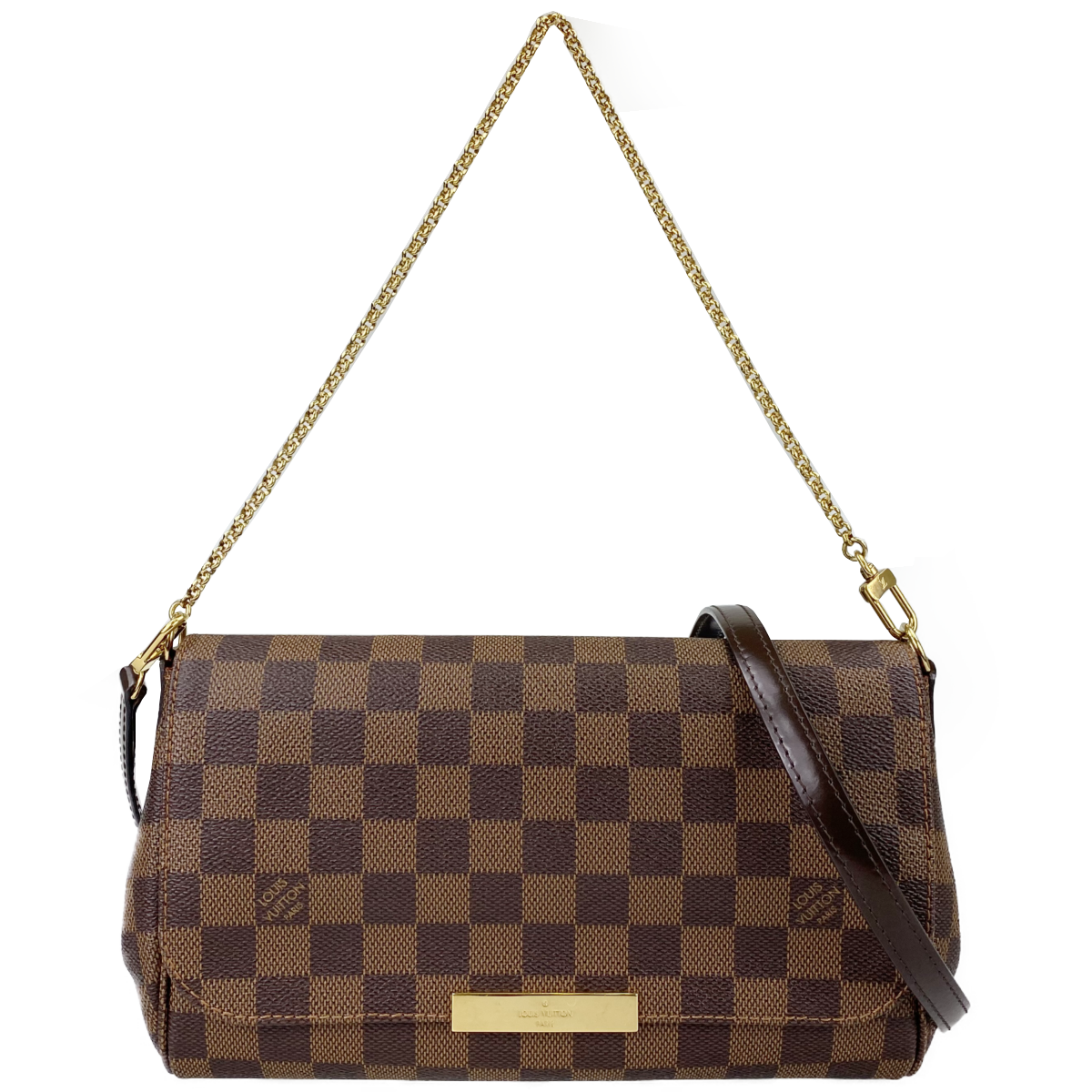 ルイ・ヴィトン ダミエ エベヌ フェイボリットMM ブラウン 2WAY ショルダーバッグ