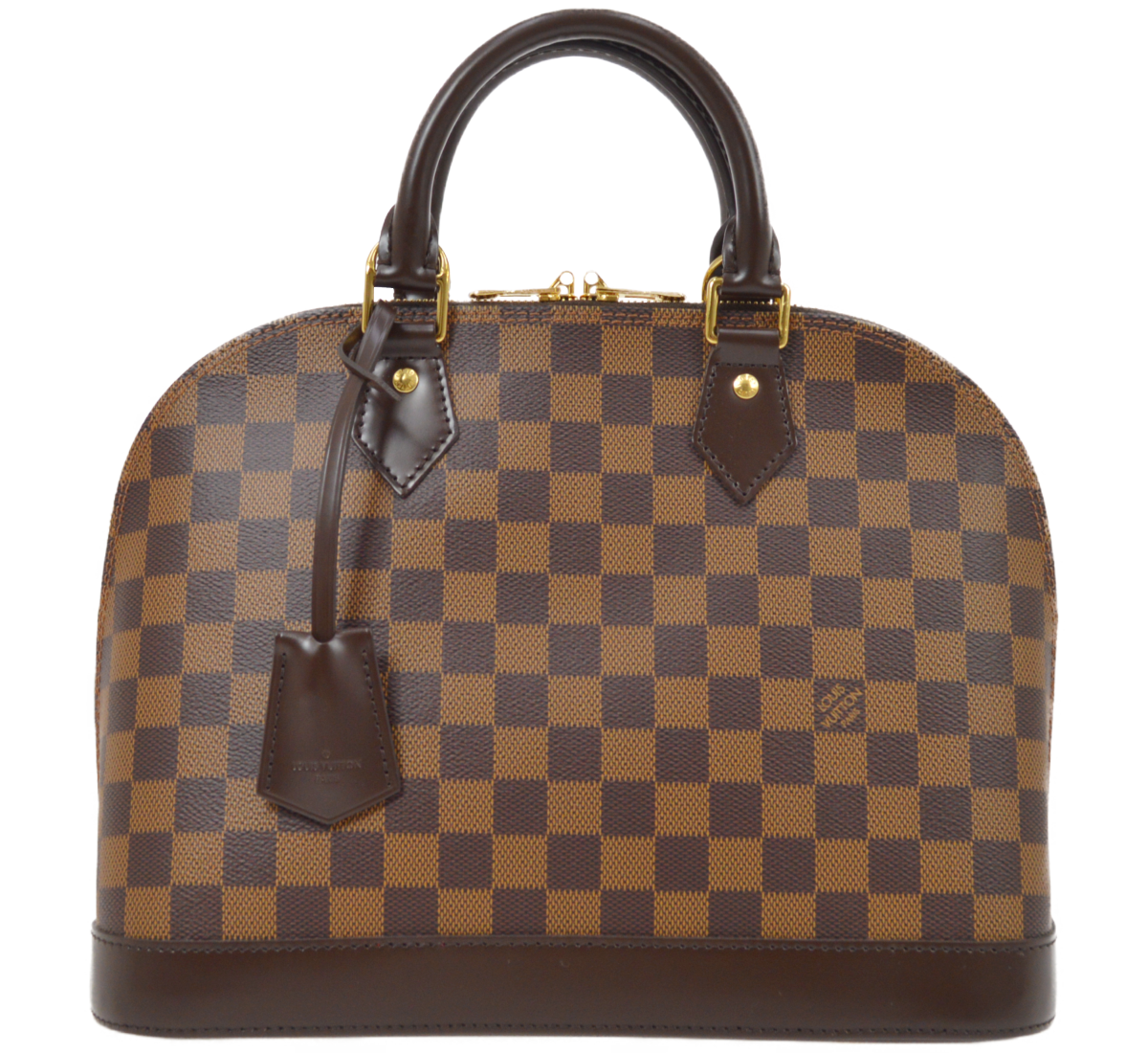 ルイ・ヴィトン ダミエ エベヌ アルマPM ブラウン ハンドバッグ