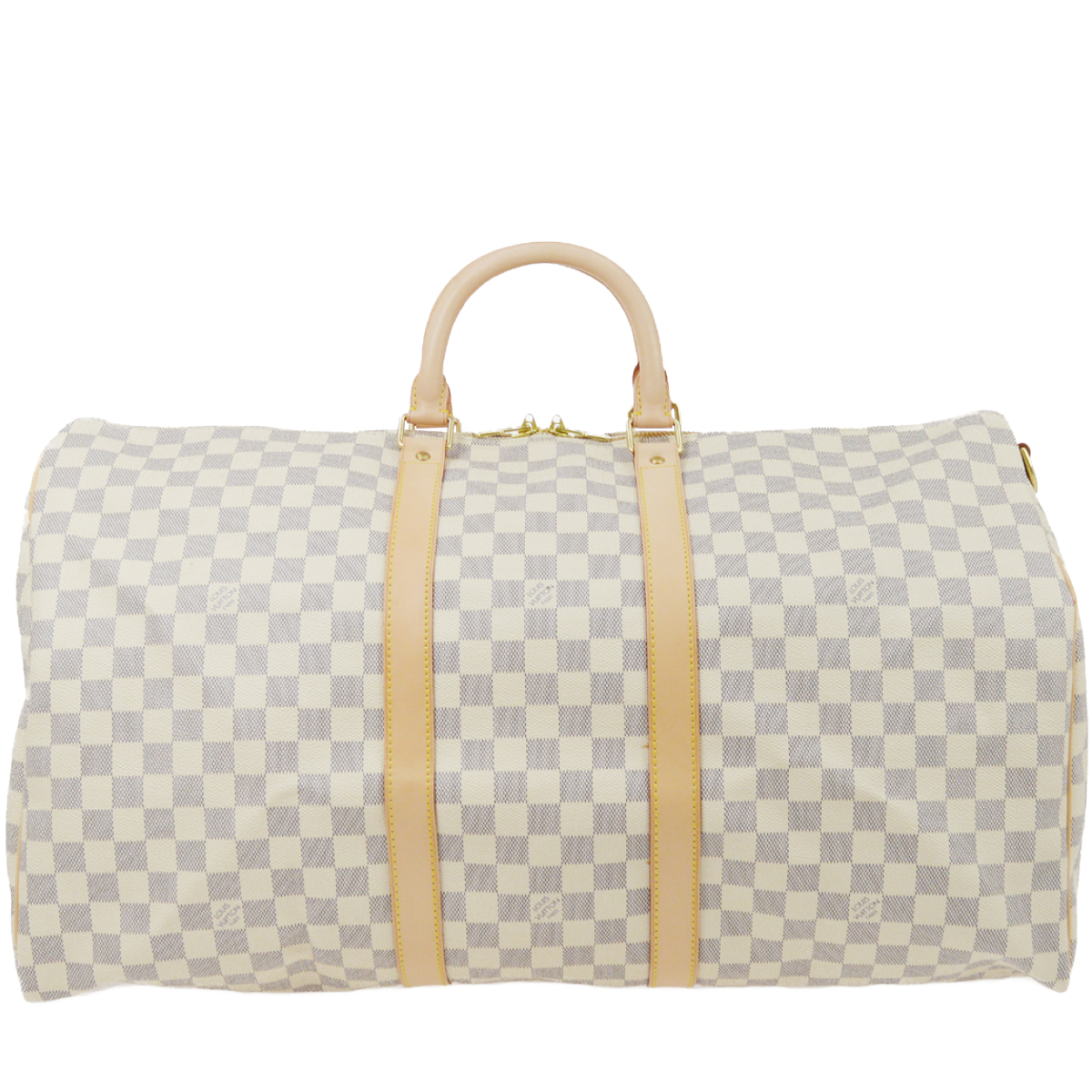 ルイ・ヴィトン ダミエ アズール キーポル50 ホワイト ボストンバッグ