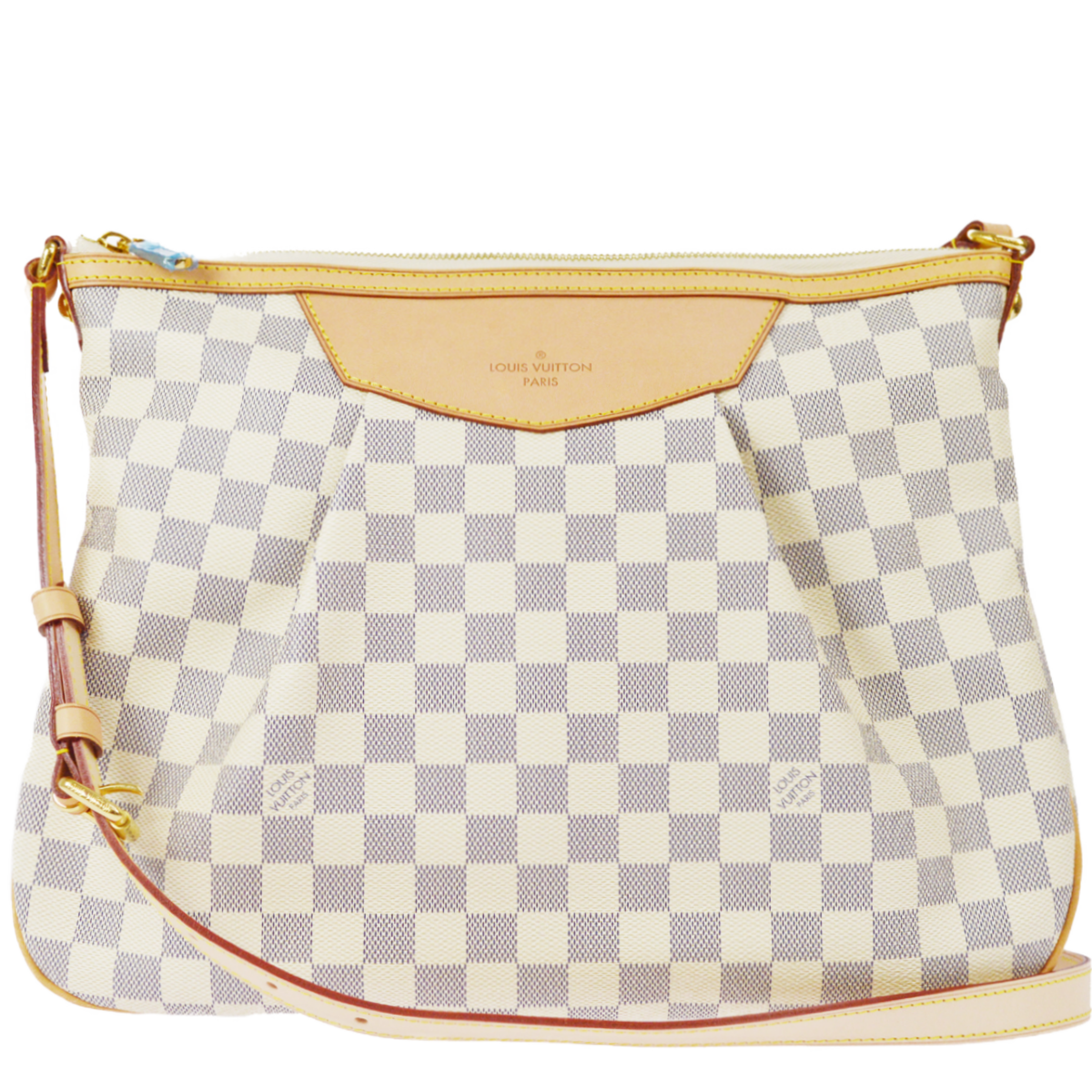 ルイ・ヴィトン ダミエ アズール シラクーサMM ホワイト ショルダーバッグ