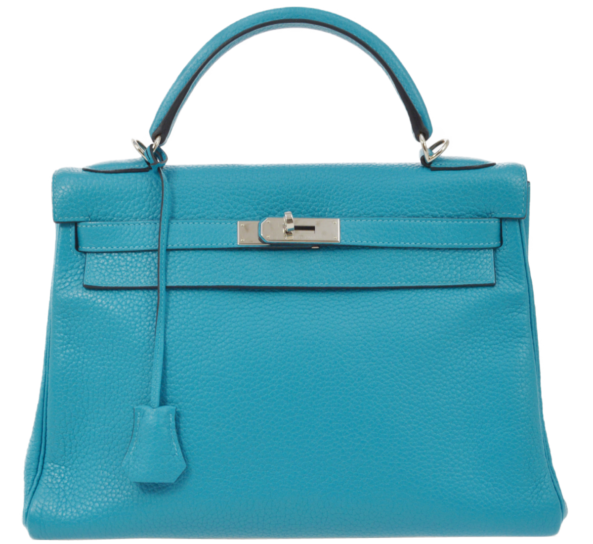 エルメス ケリー32 トリヨンクレマンス ターコイズ ハンドバッグ