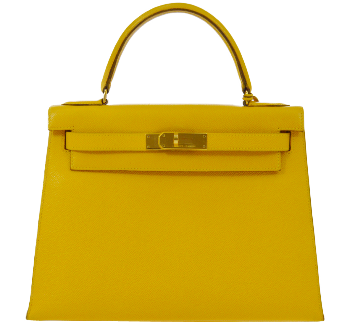 エルメス ケリー28 クシュベル ジョーヌ ハンドバッグ