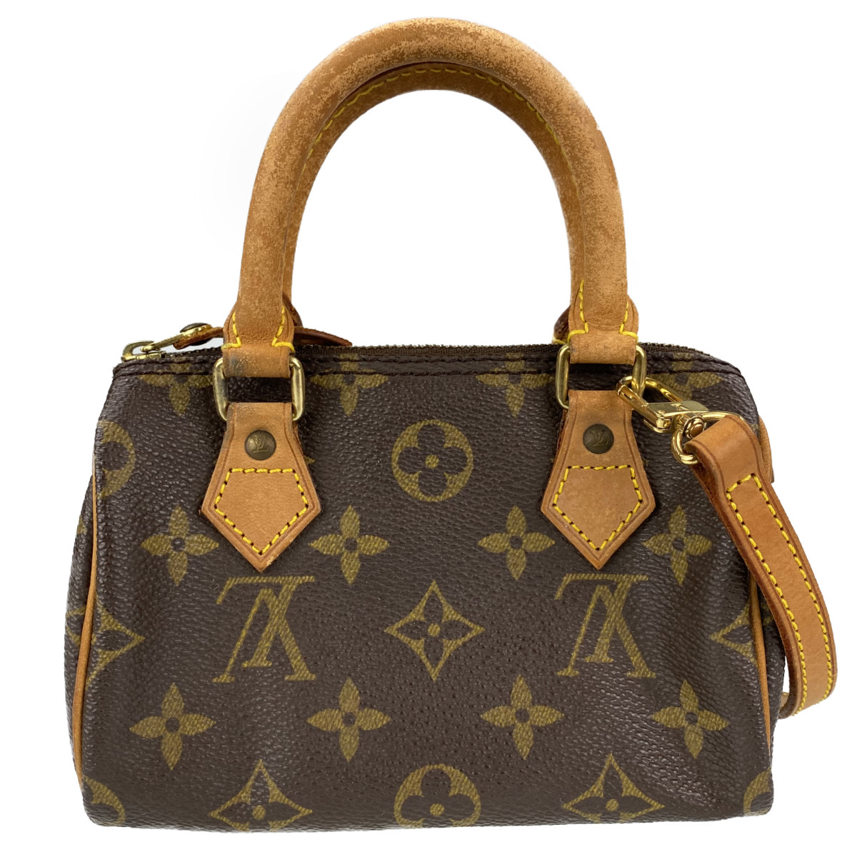 ルイ・ヴィトン モノグラム ミニスピーディ ブラウン 2WAY ハンドバッグ