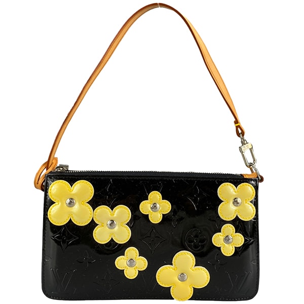 ルイ・ヴィトン モノグラム ヴェルニ フラワーレキシントン ノワール アクセサリーポーチ