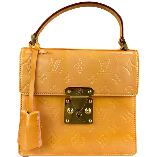 ルイ・ヴィトン モノグラム ヴェルニ スプリングストリート ローズ ハンドバッグ