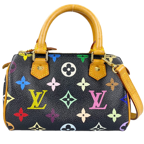 ルイ・ヴィトン モノグラム マルチカラー ミニスピーディ ノワール 2WAY ハンドバッグ