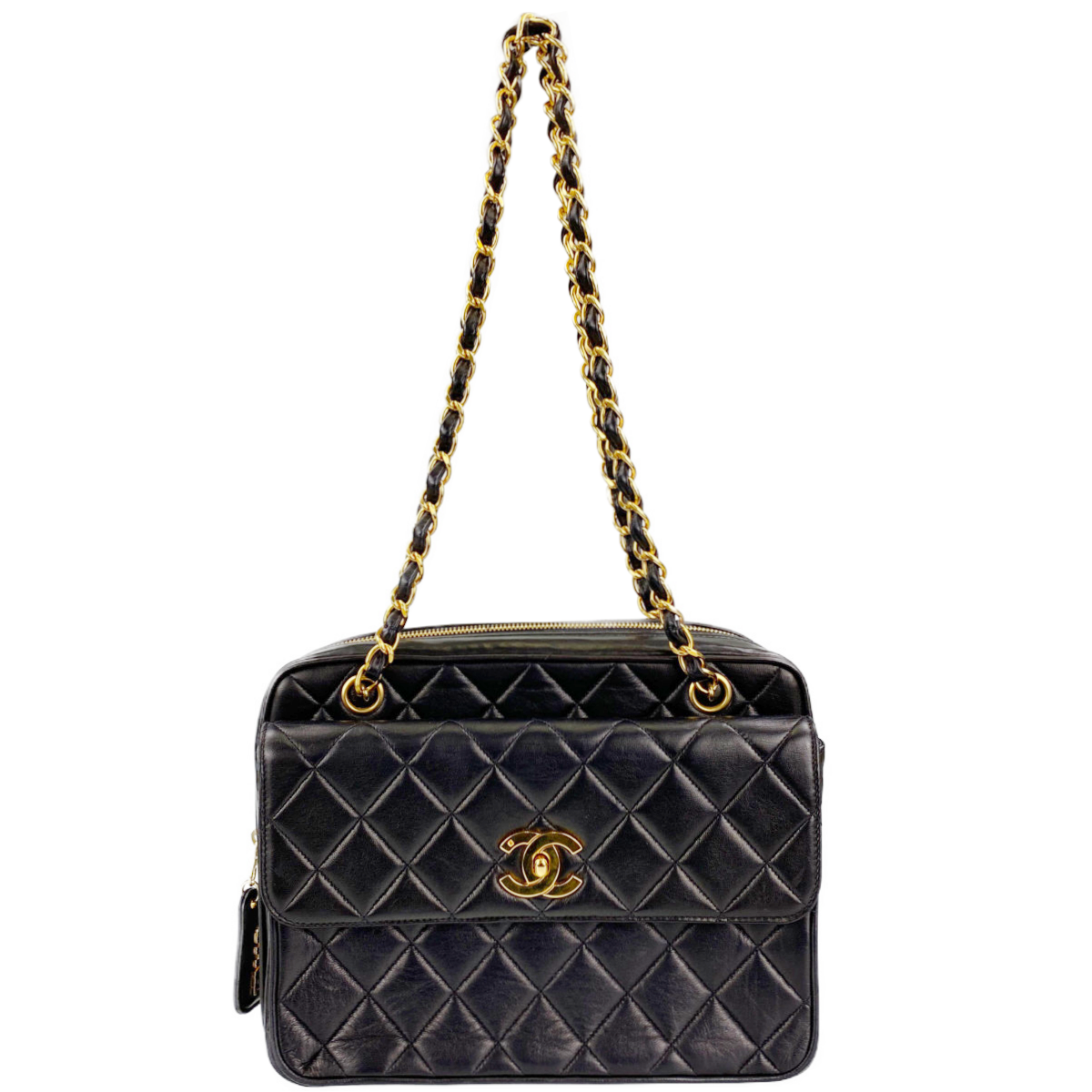 シャネル マトラッセ ラムスキン ブラック ショルダーバッグ