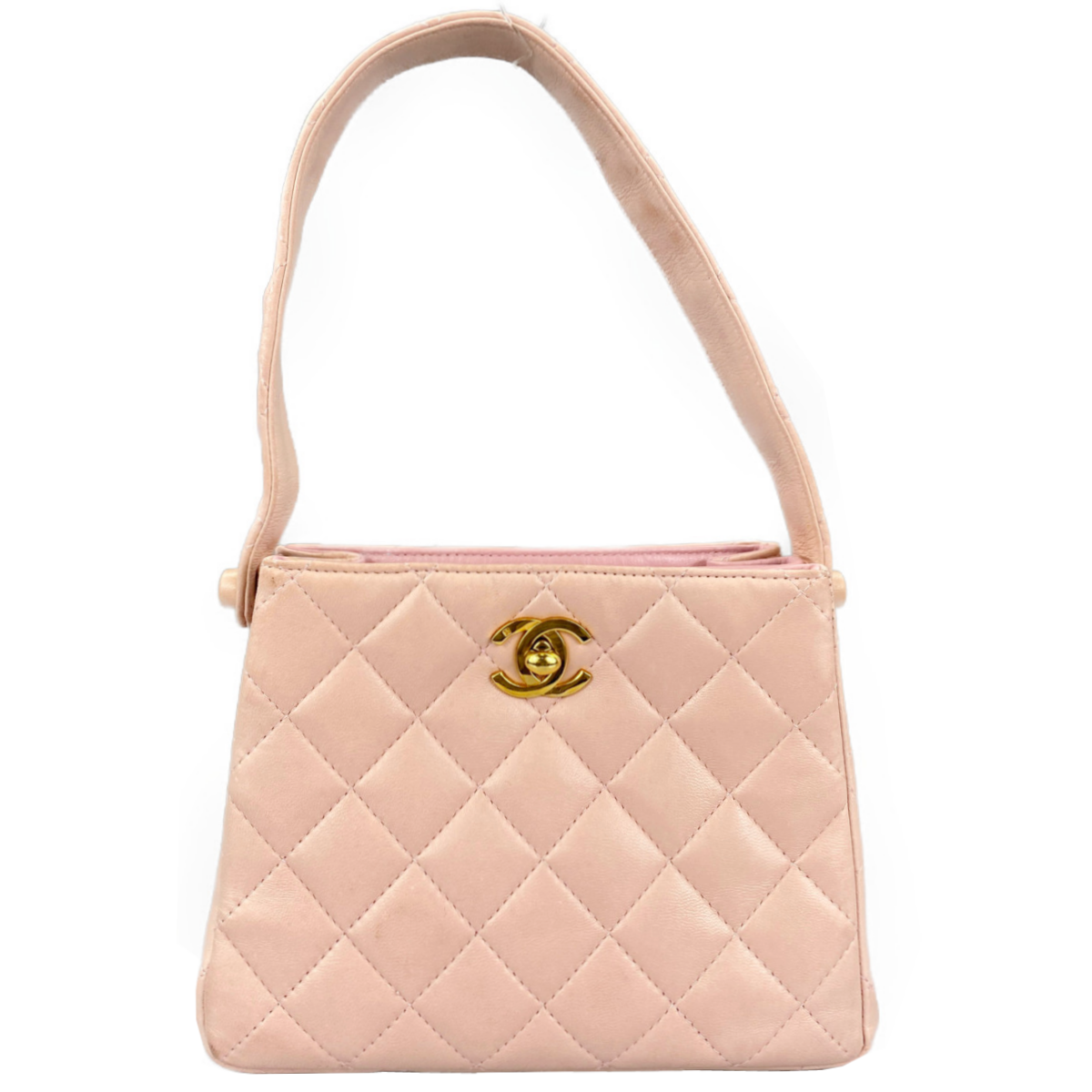 シャネル マトラッセ ラムスキン ピンク ショルダーバッグ