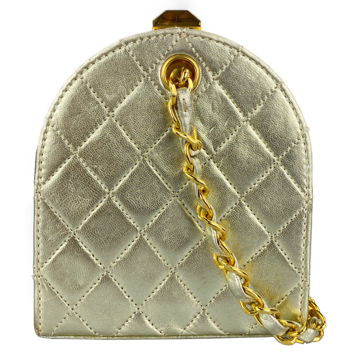 シャネル マトラッセ ラムスキン ゴールド ショルダーバッグ