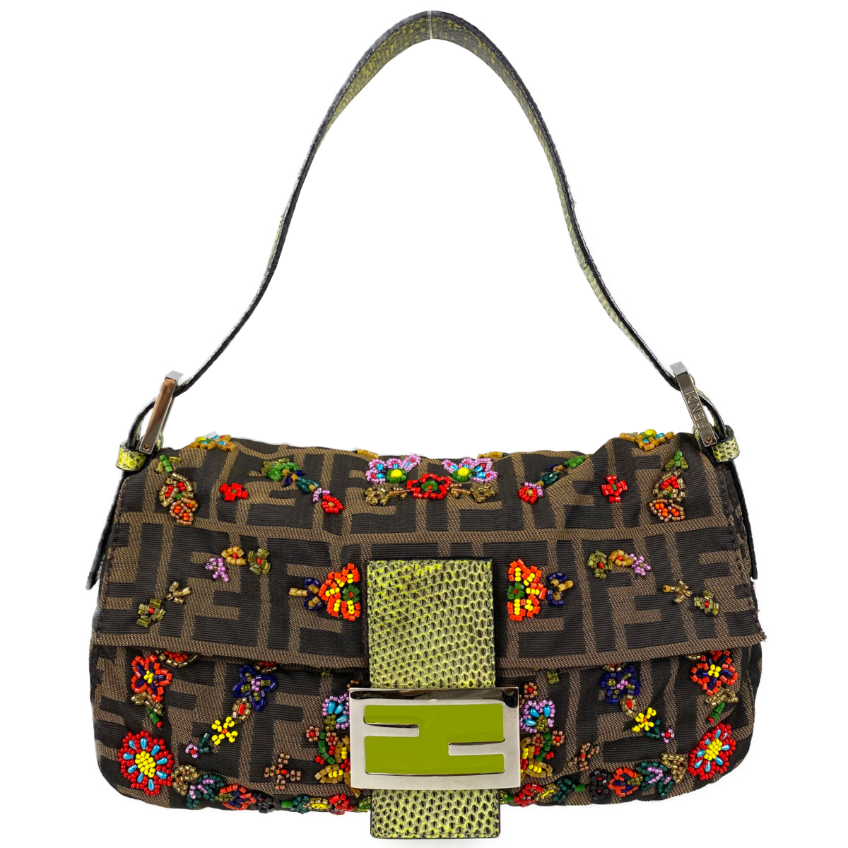 フェンディ マンマバゲット ズッカ ビーズ ショルダーバッグ