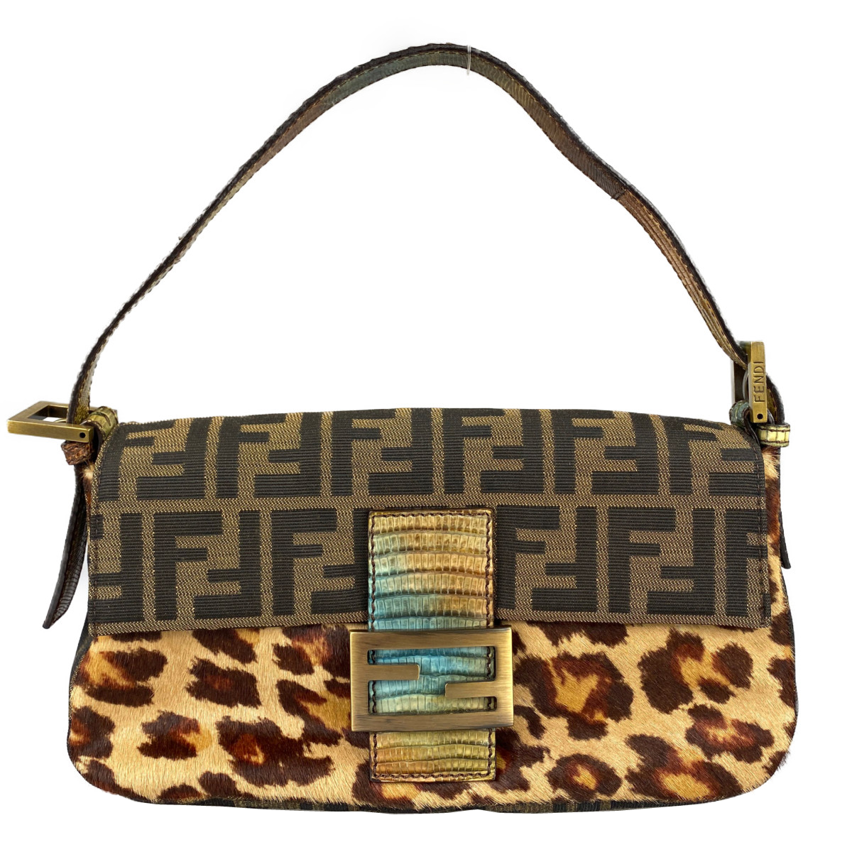 フェンディ マンマバゲット ズッカ ハラコリザート ショルダーバッグ