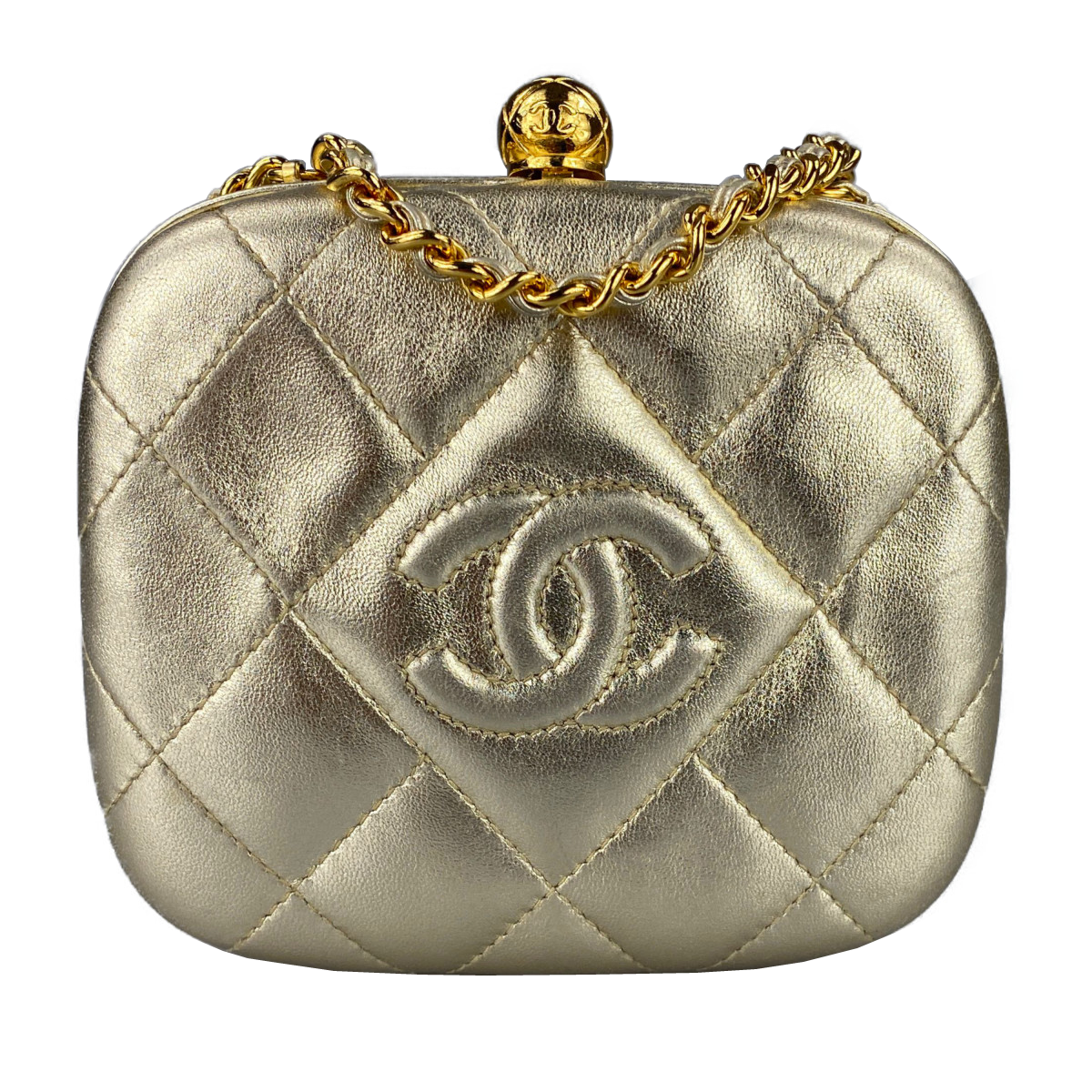 シャネル マトラッセ ラムスキン ゴールド ショルダーバッグ