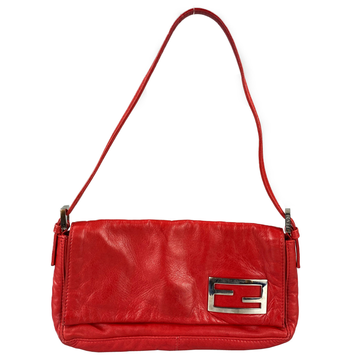 フェンディ マンマバゲット レザー ショルダーバッグ