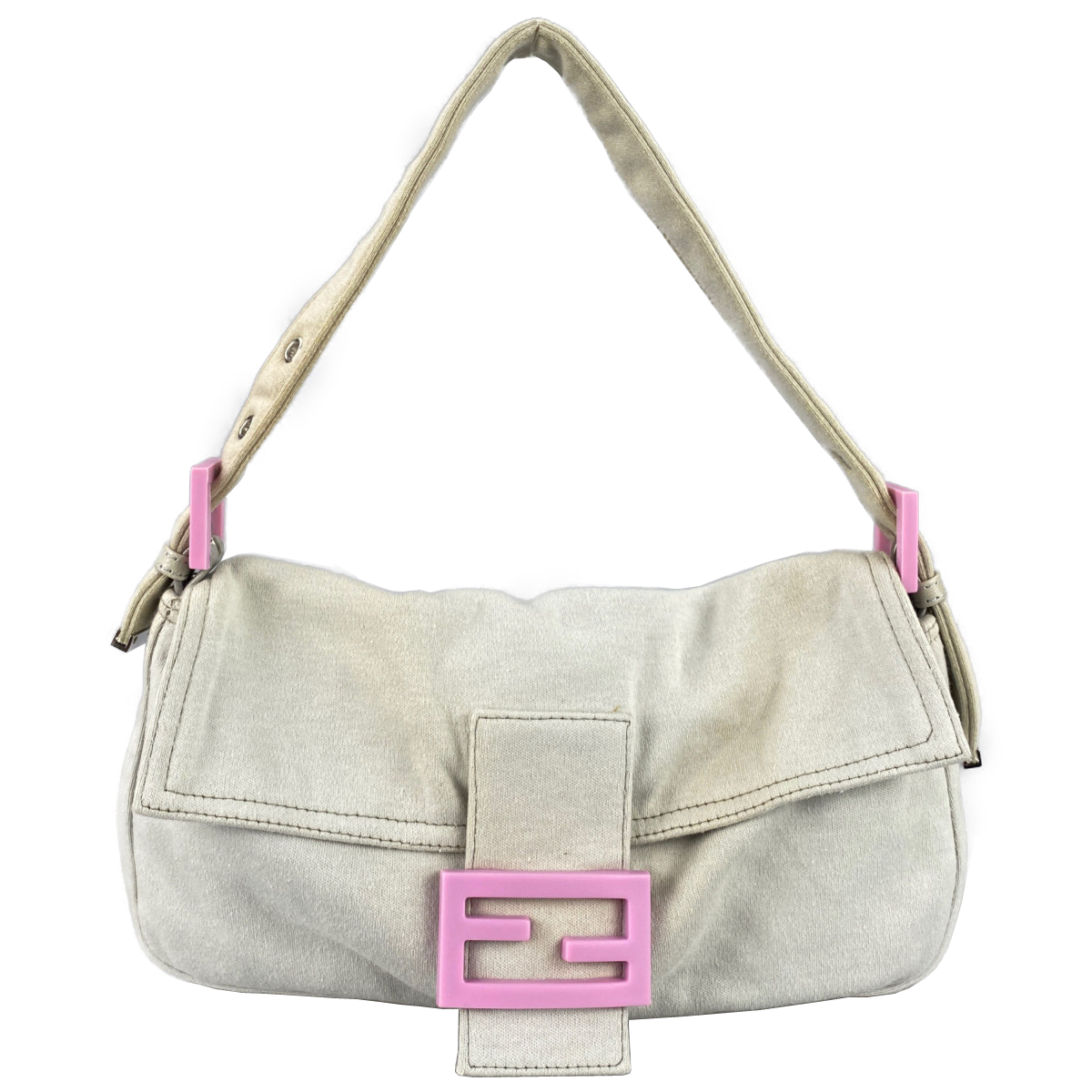 フェンディ マンマバゲット コットン ショルダーバッグ