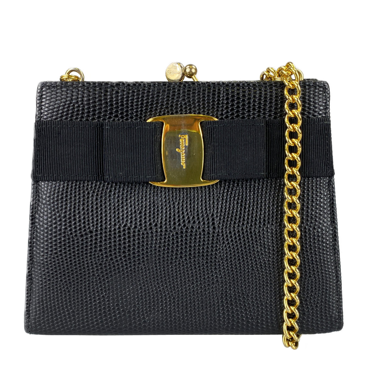 フェラガモ ヴァラ リボン ショルダーバッグ