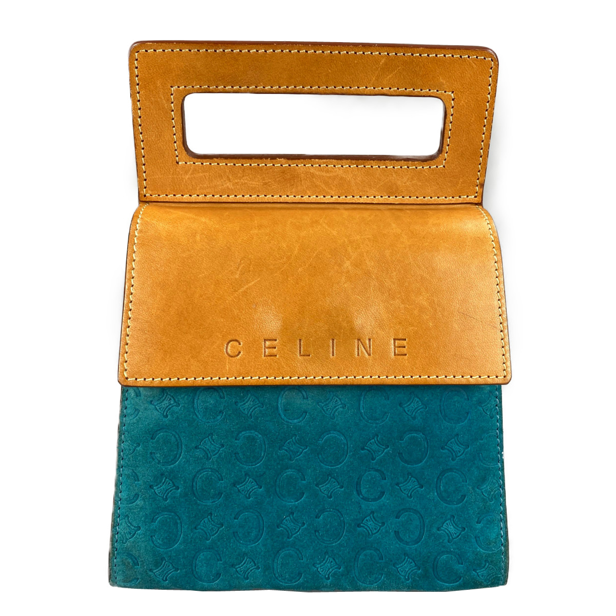 セリーヌ Cマカダム スエード ハンドバッグ