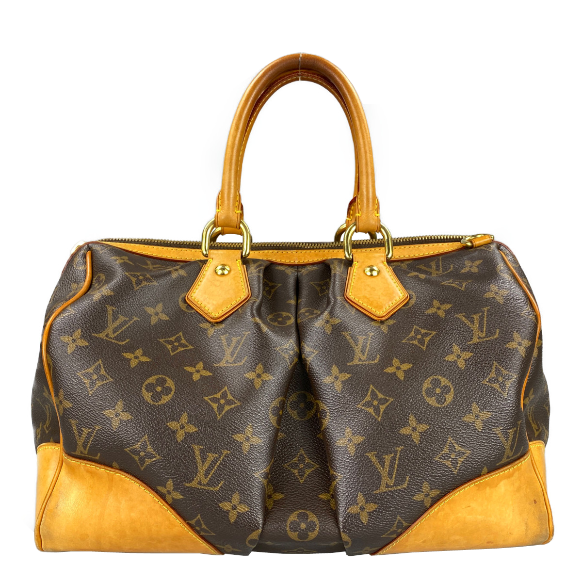 ルイ・ヴィトン モノグラム スティーブン 2WAY ブラウン ハンドバッグ