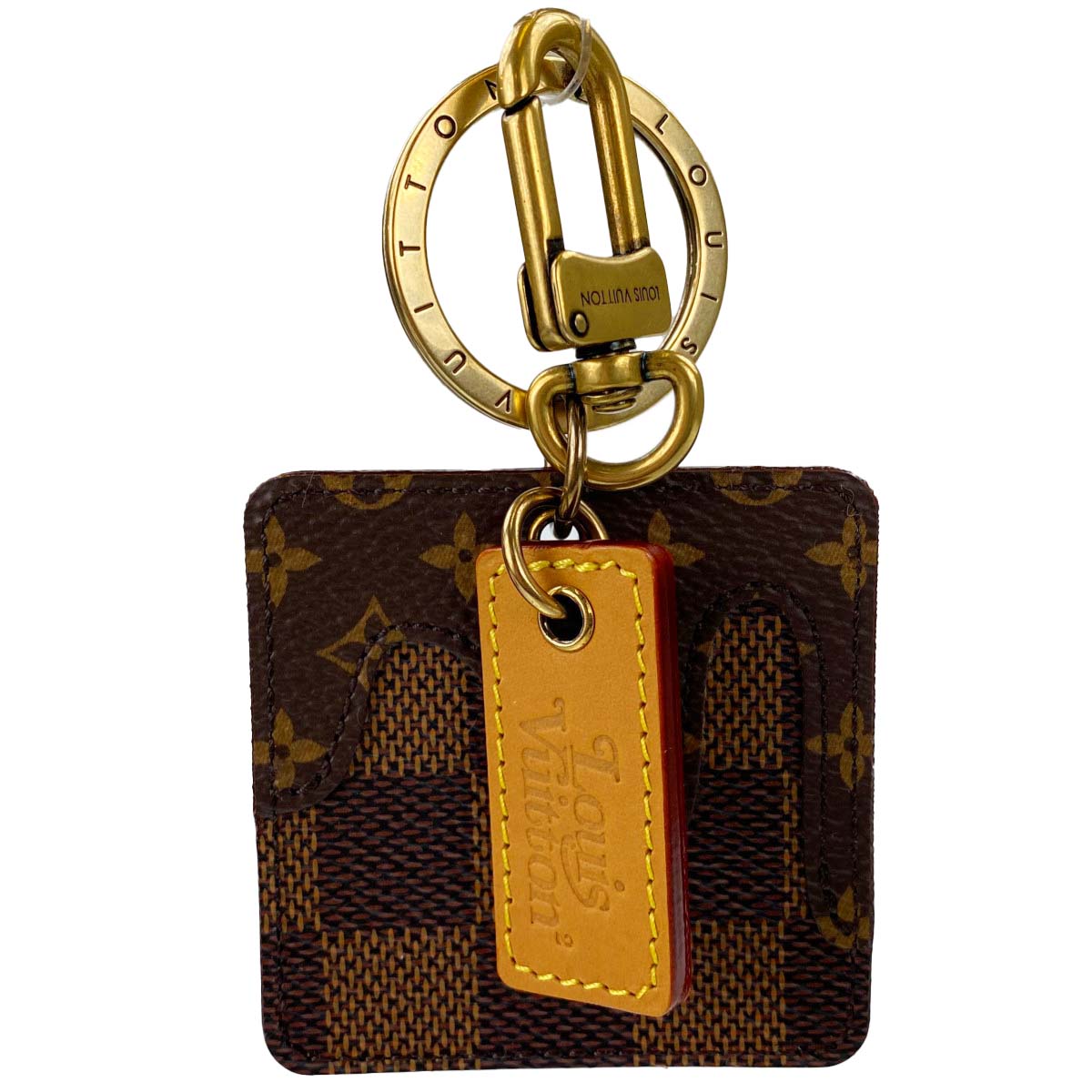 ルイ・ヴィトン ダミエ エベヌ ジャイアント モノグラム ポルト クレ バッグチャーム