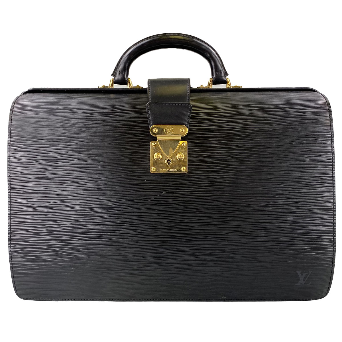 ルイ・ヴィトン エピ セルヴィエット フェルモワール ノワール ハンドバッグ