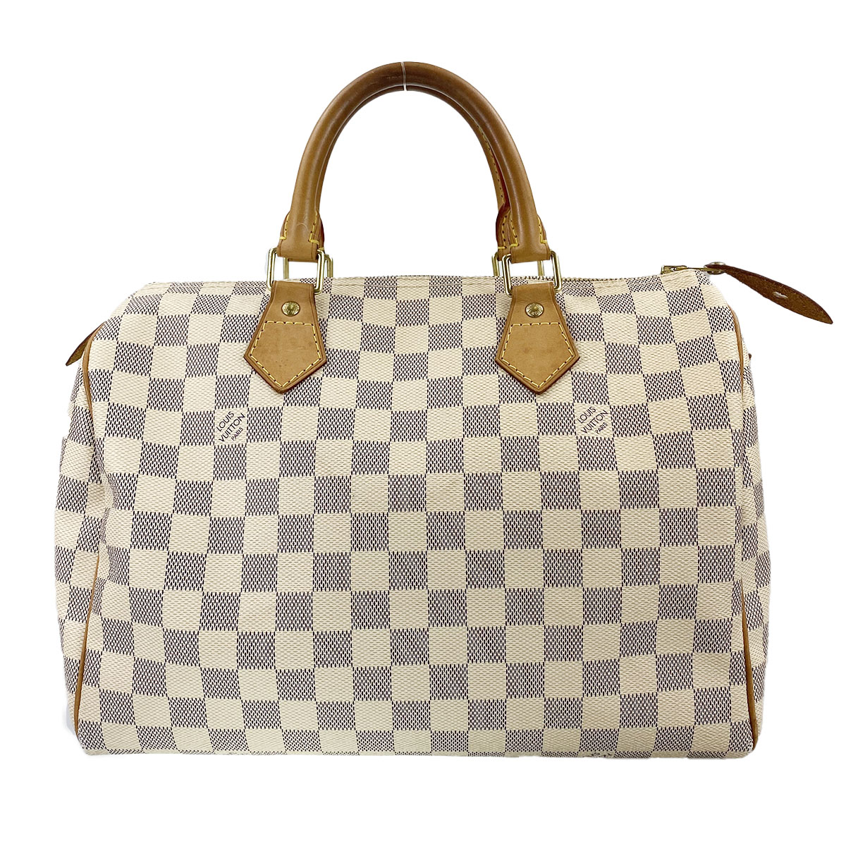 ルイ・ヴィトン ダミエ アズール スピーディ30 ホワイト ハンドバッグ