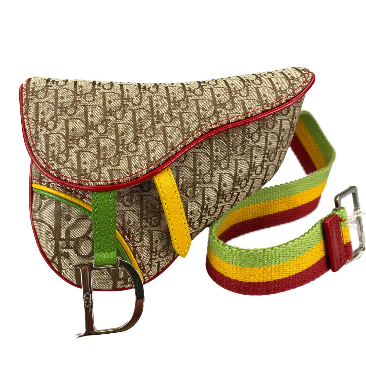 ディオール サドル ラスタカラー ウエストバッグ 