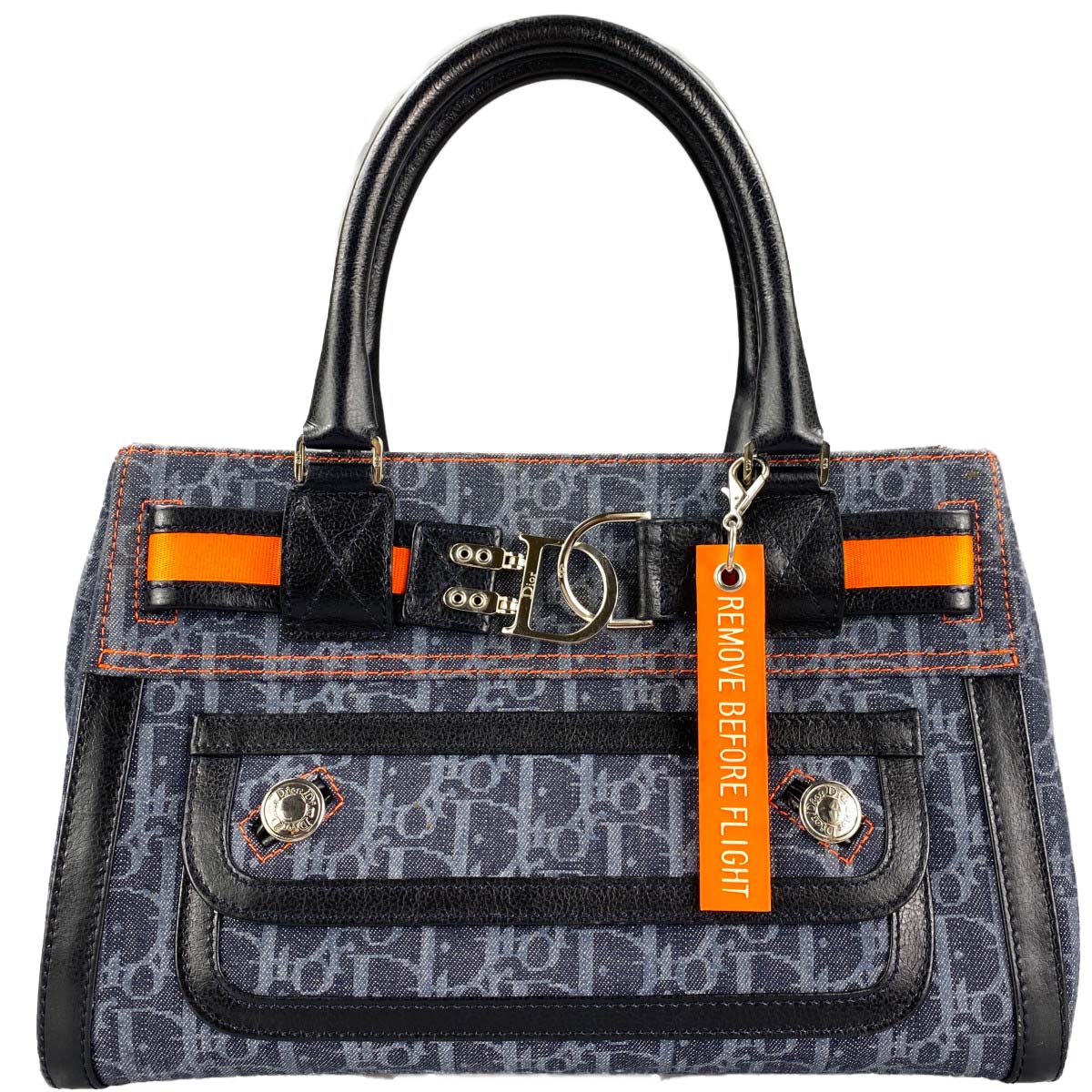 ディオール フライトライン トロッター キャンバス ネイビー ハンドバッグ 