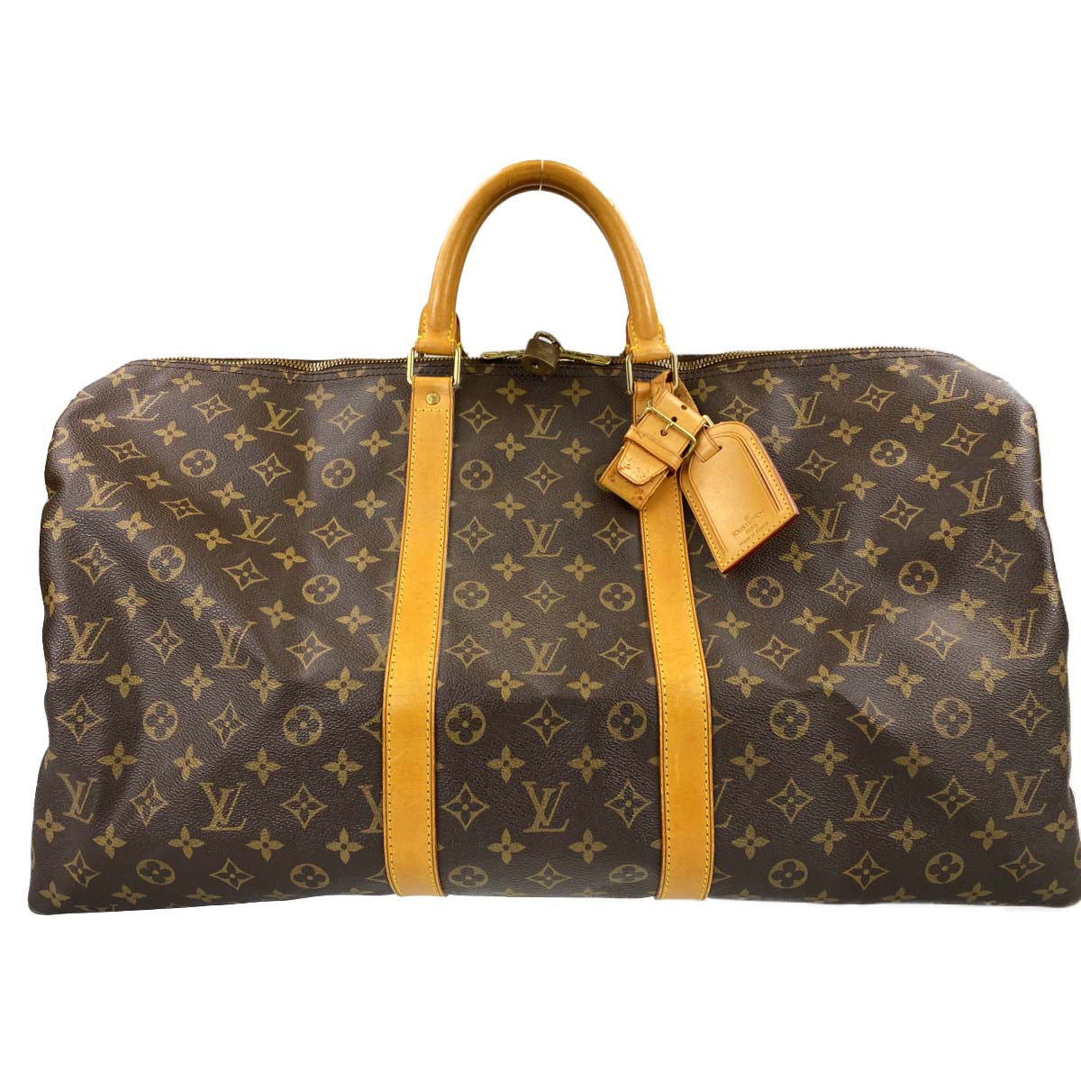 ルイ・ヴィトン モノグラム キーポル55 ブラウン ボストンバッグ