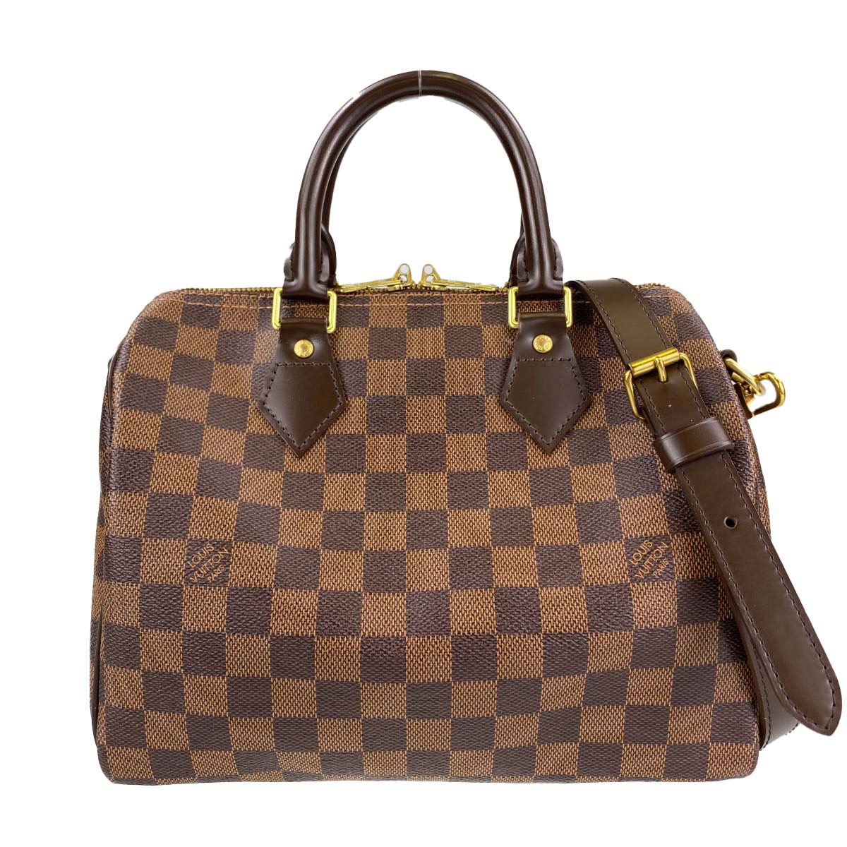 ルイ・ヴィトン ダミエ エベヌ スピーディ バンドリエール25 ブラウン 2WAY ハンドバッグ
