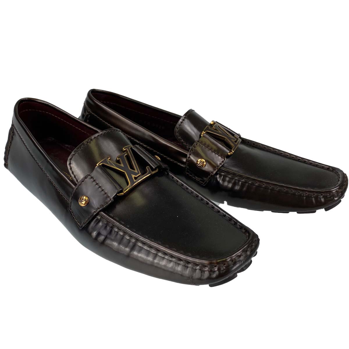 ルイ・ヴィトン ブラック LV金具 ドライビングシューズ 