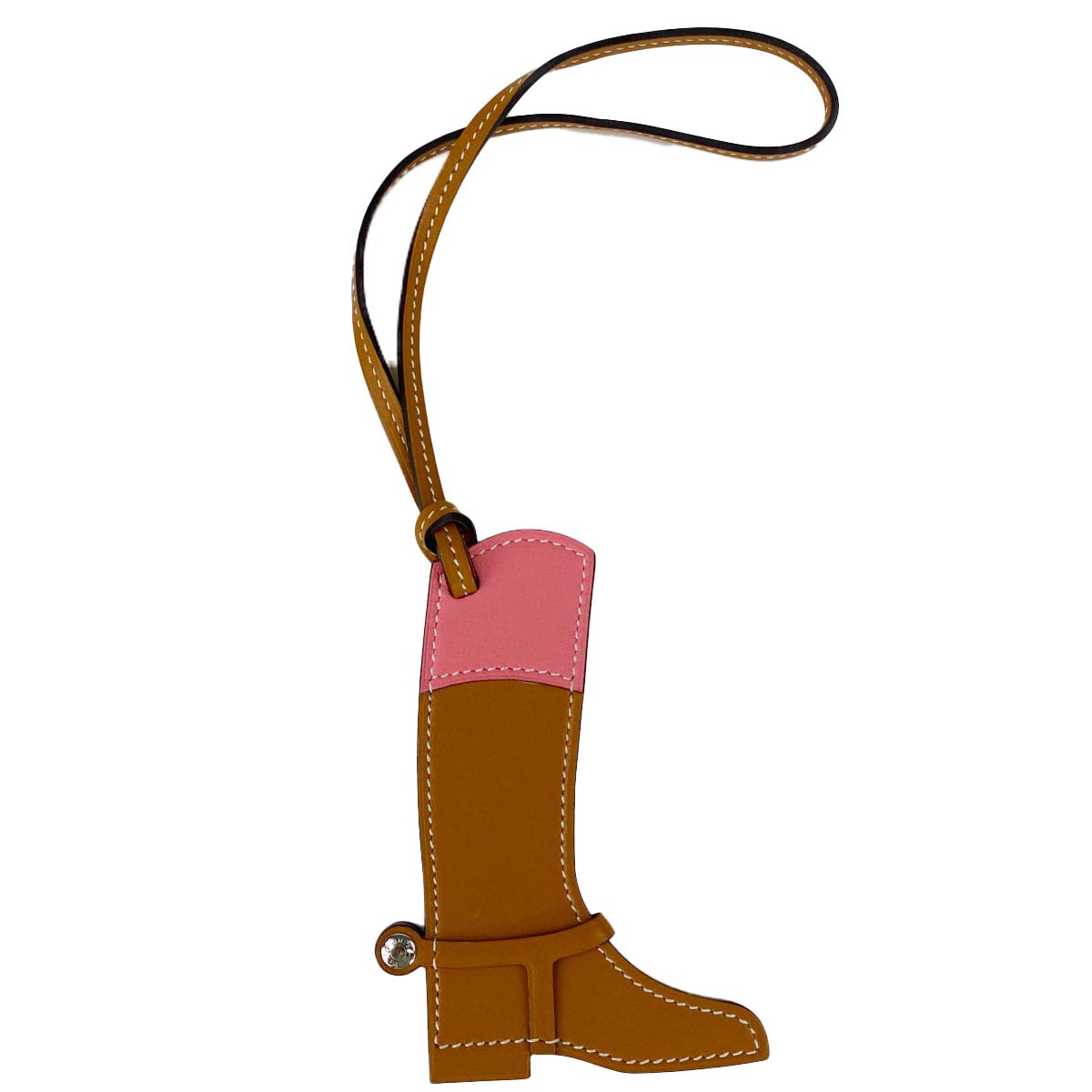 エルメス レザー パドックブーツ ナチュラルサブレ チャーム