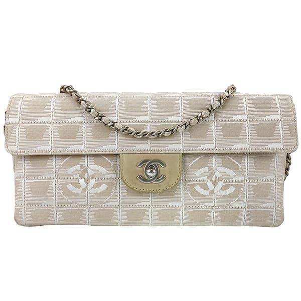 シャネル ニュートラベルライン ナイロンジャガード ベージュ ショルダーバッグ