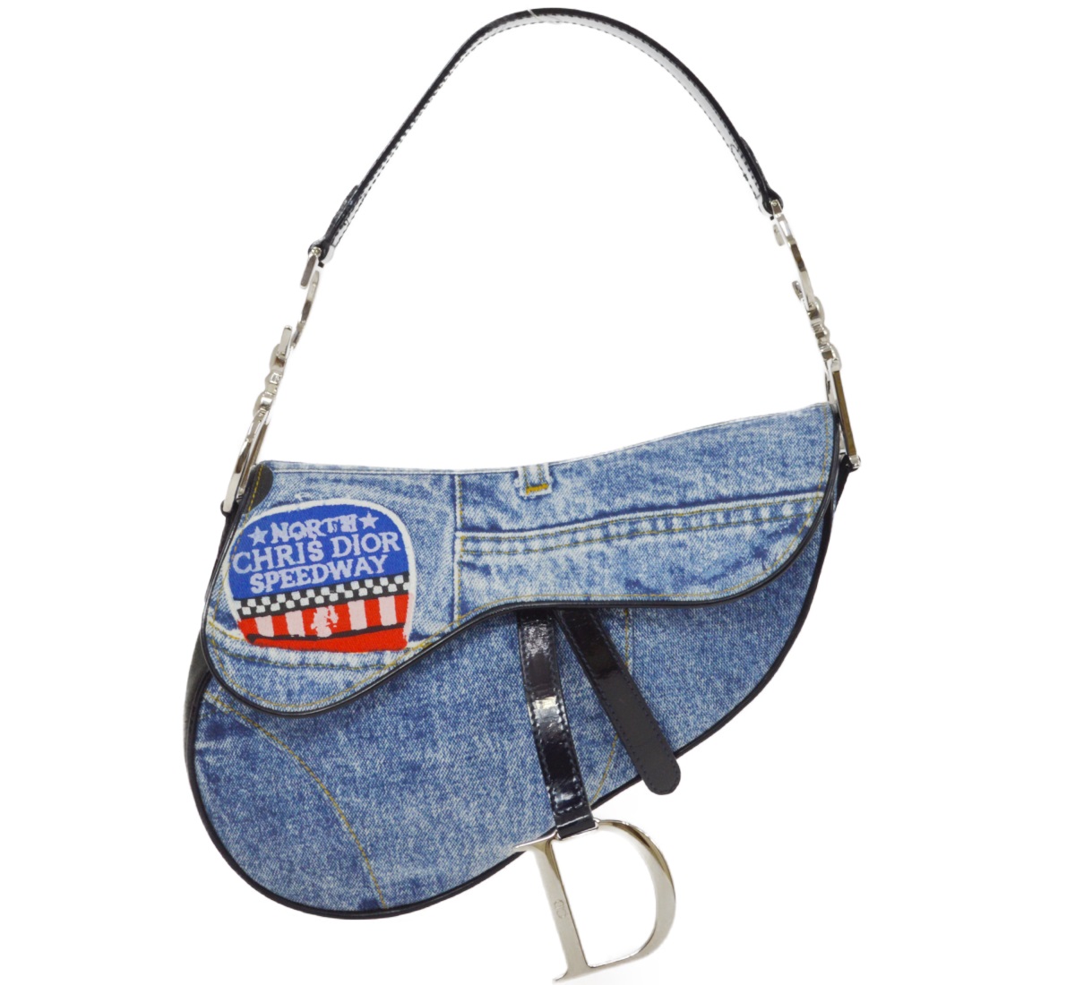 ディオール サドルバッグ デニム ハンドバッグ