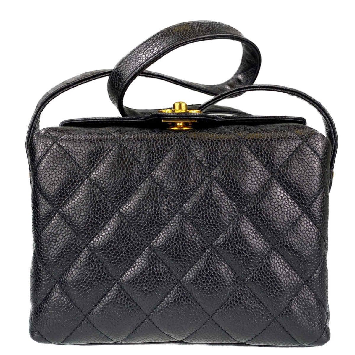 シャネル マトラッセ キャビアスキン ブラック ショルダーバッグ
