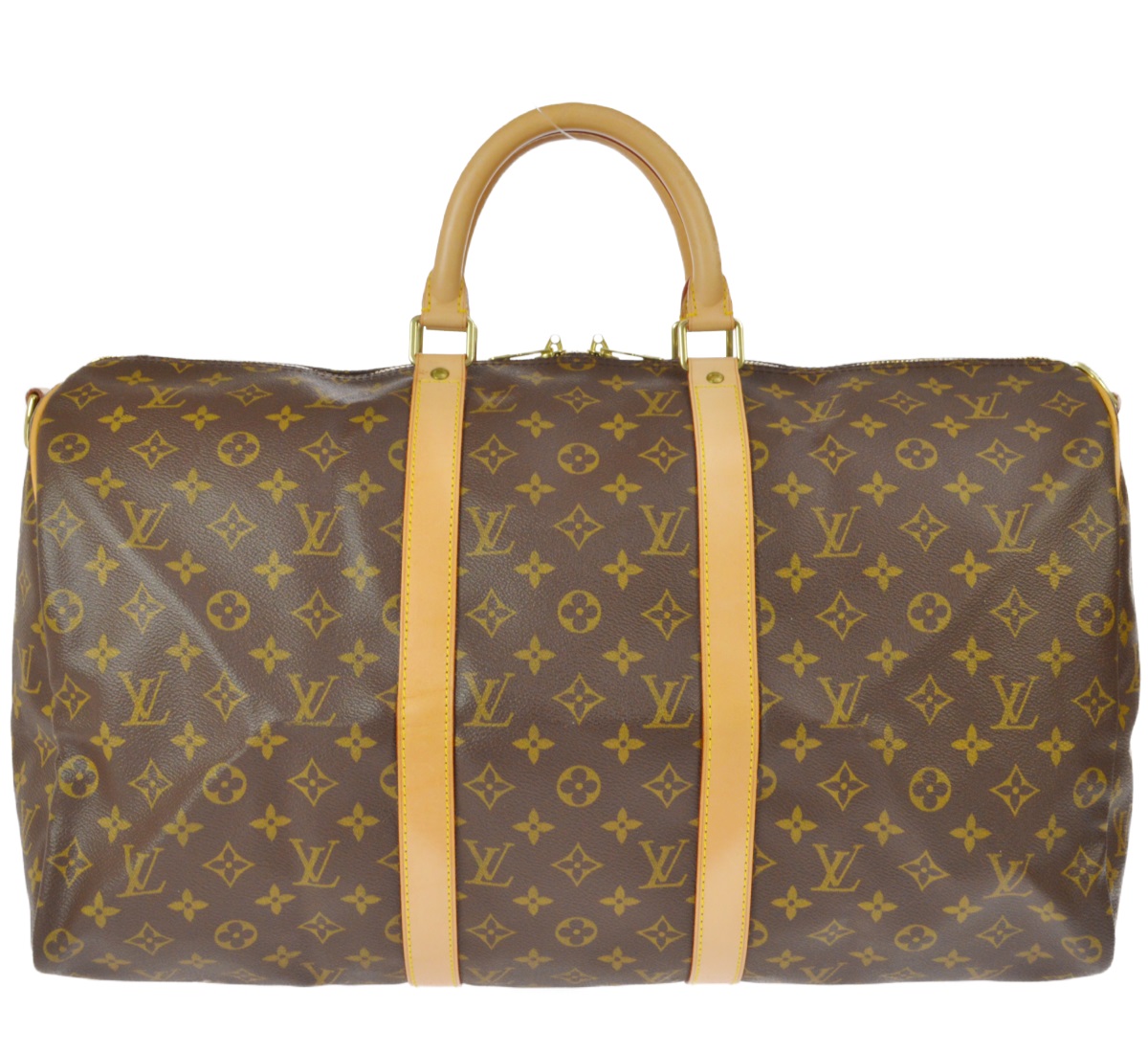 ルイ・ヴィトン モノグラム キーポル バンドリエール 55 ブラウン ボストンバッグ