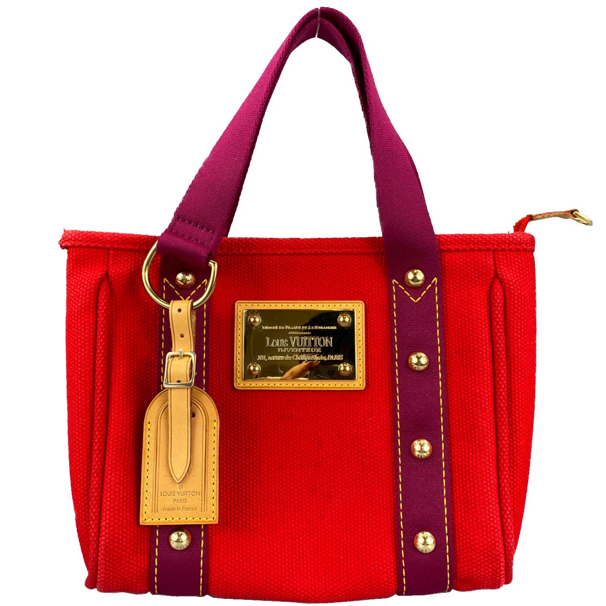 ルイ・ヴィトン アンティグア カバPM ルージュ トートバッグ