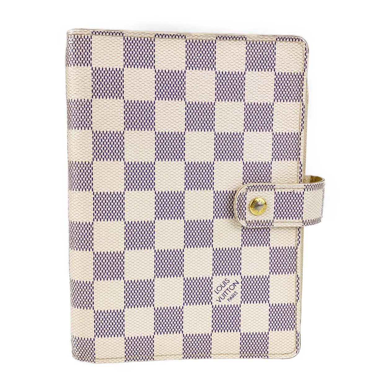 ルイ・ヴィトン ダミエ アズール アジェンダMM ホワイト 手帳カバー