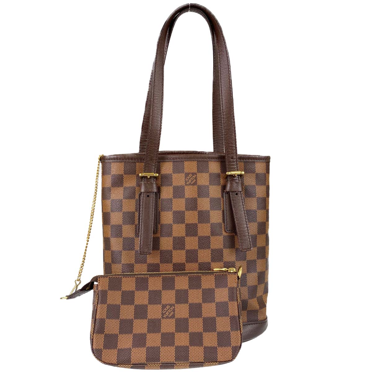 ルイ・ヴィトン ダミエ エベヌ マレ バケット ブラウン トートバッグ