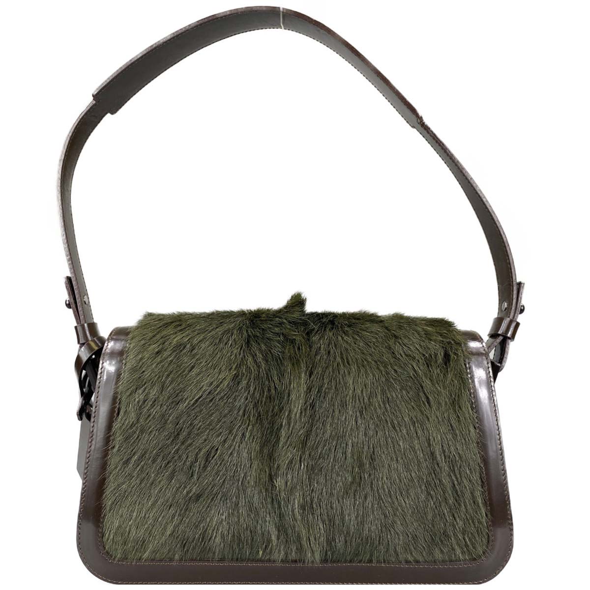 セリーヌ ファーフラップ ショルダーバッグ