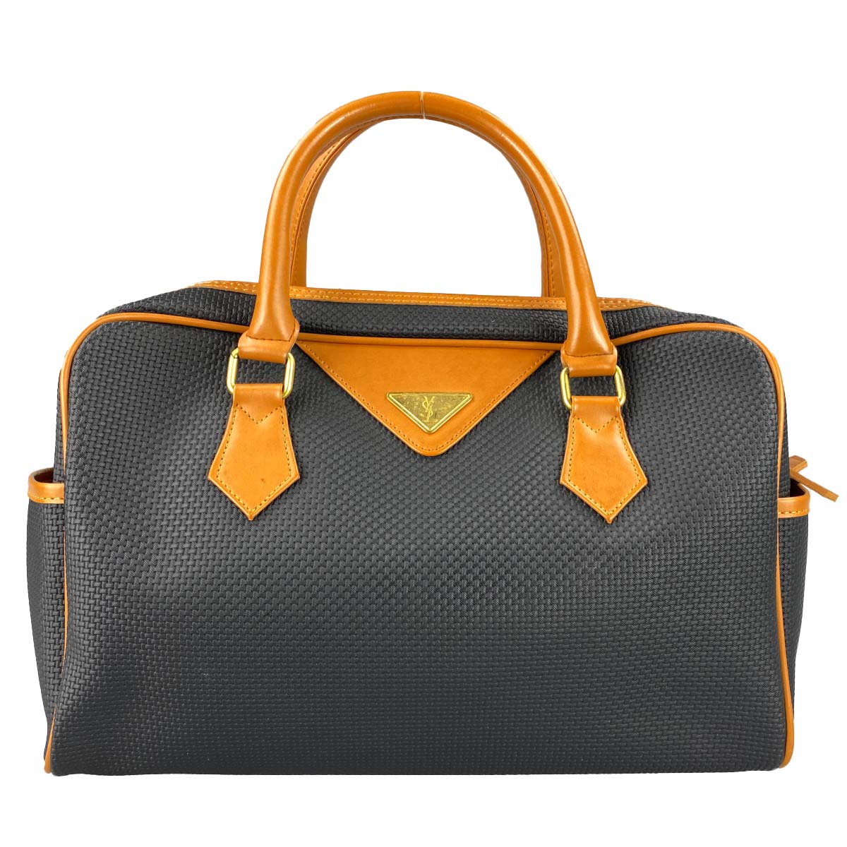 サンローラン PVC レザー ボストンバッグ