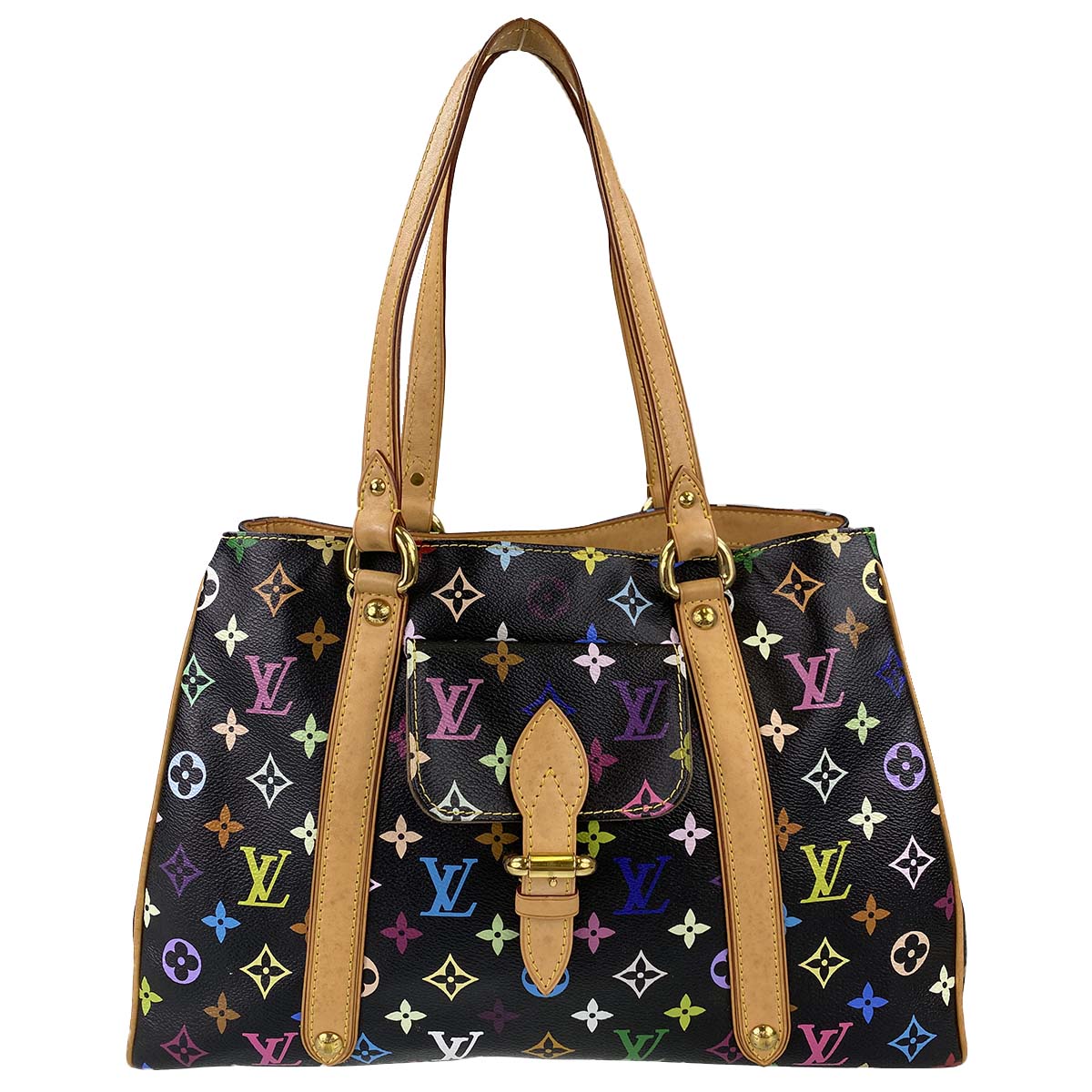 ルイ・ヴィトン モノグラム マルチカラー オーレリアMM ノワール トートバッグ