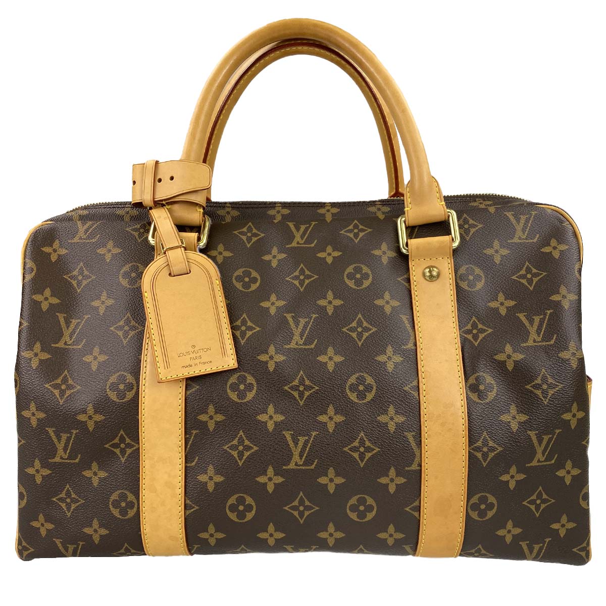 ルイ・ヴィトン モノグラム キャリーオール ブラウン ボストンバッグ