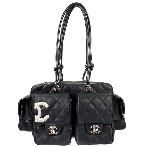 シャネル カンボンライン カーフスキン マルチポケット ショルダーバッグ