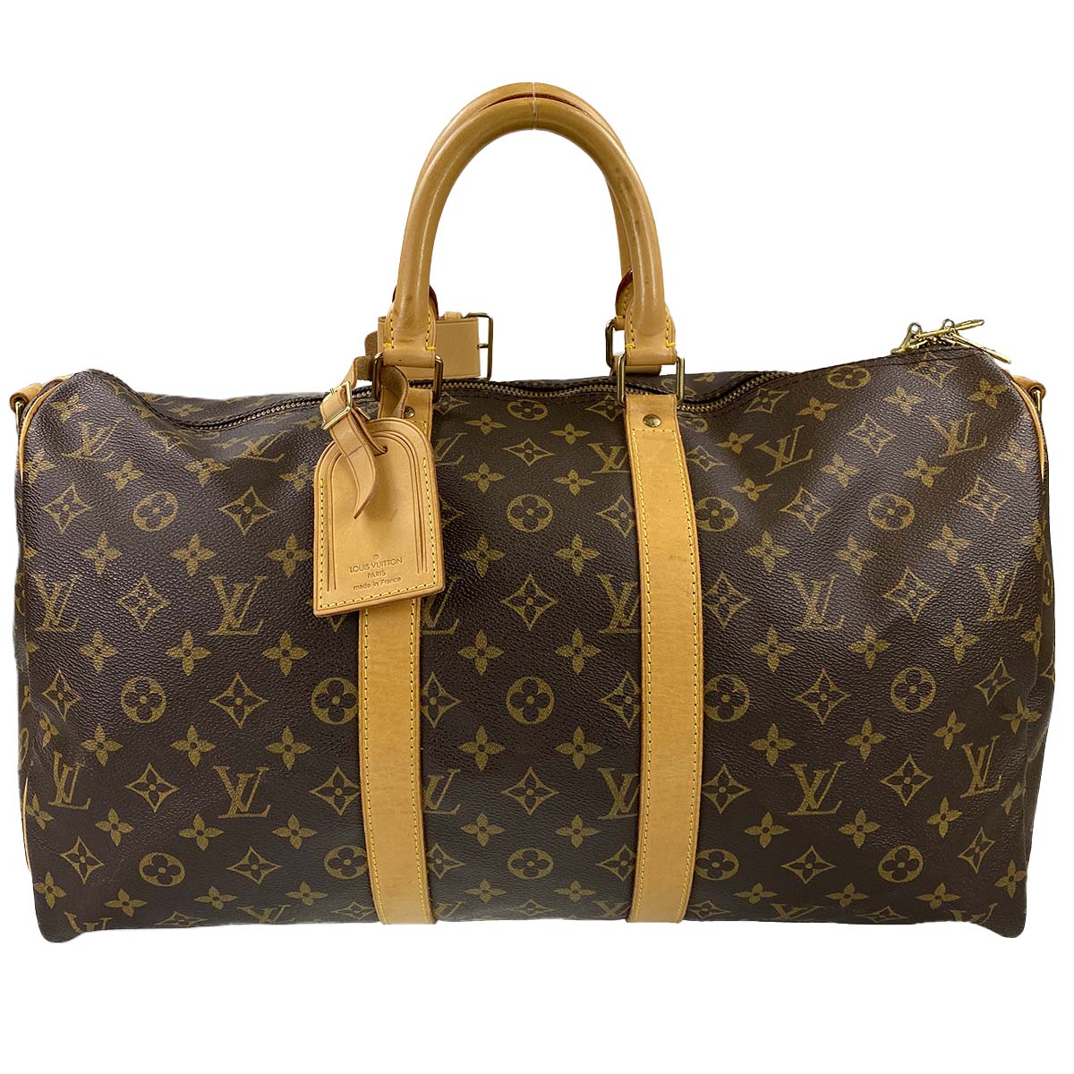 ルイ・ヴィトン モノグラム キーポル バンドリエール45 ブラウン ボストンバッグ