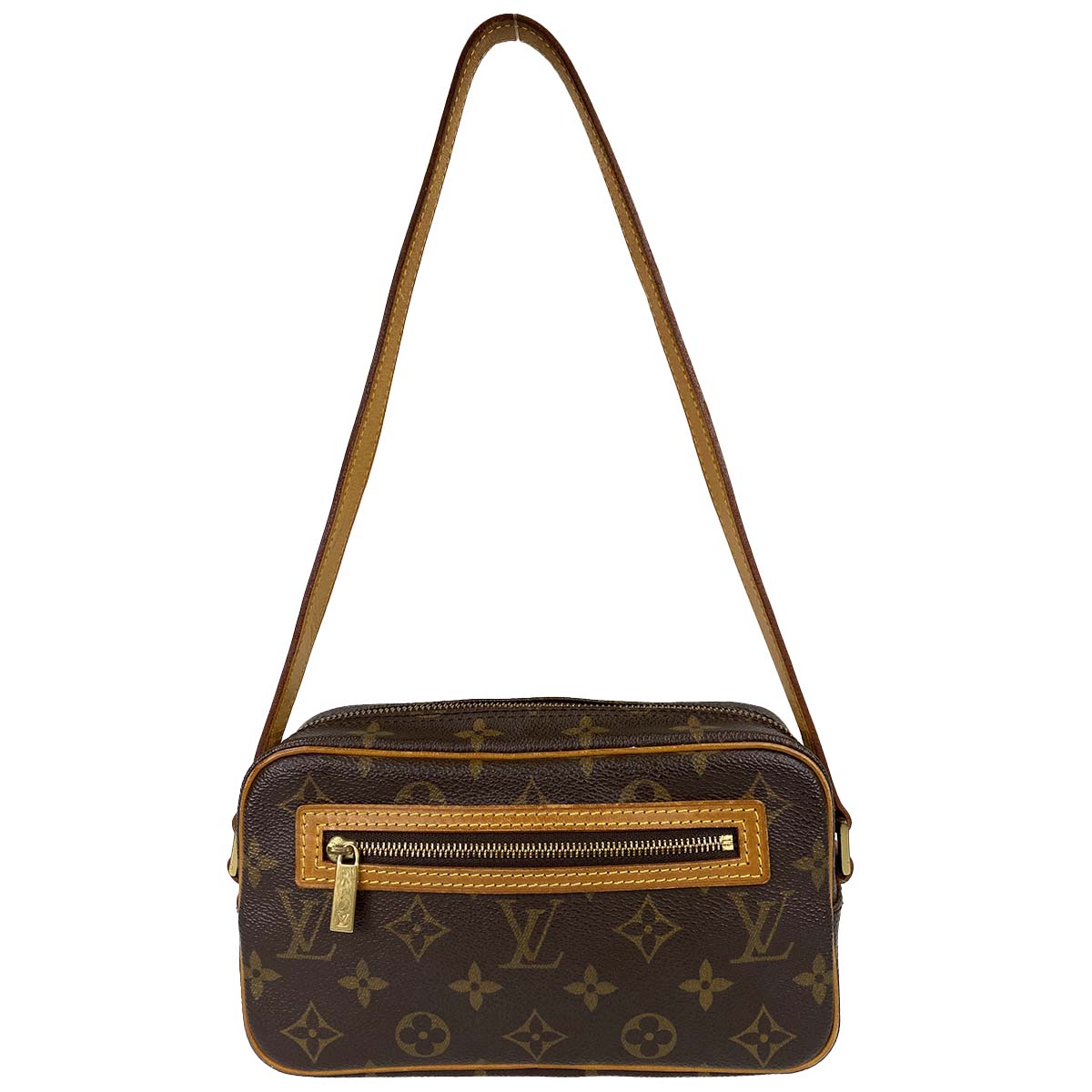 ルイ・ヴィトン モノグラム ポシェットシテ ブラウン ショルダーバッグ