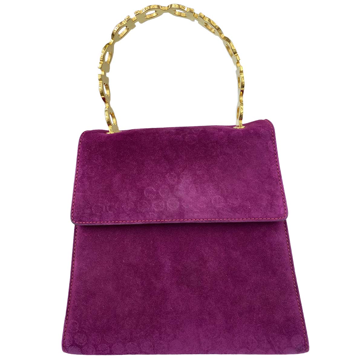 フェラガモ スエード ハンドバッグ