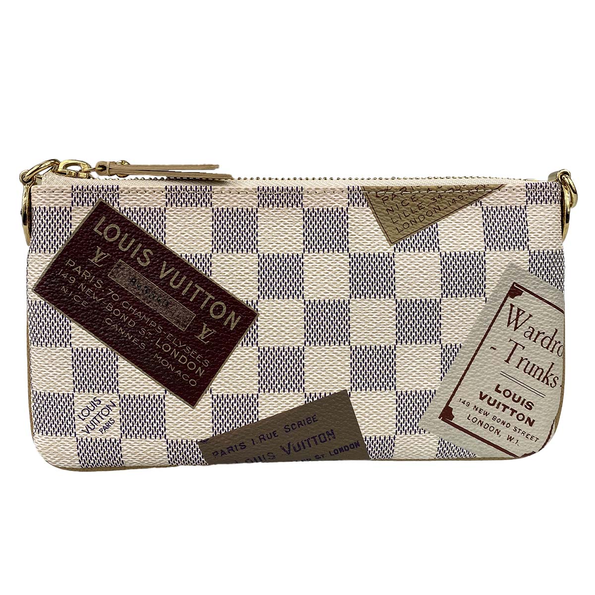 ルイ・ヴィトン ダミエ アズール  ポシェットミラMM ホワイト ポーチ