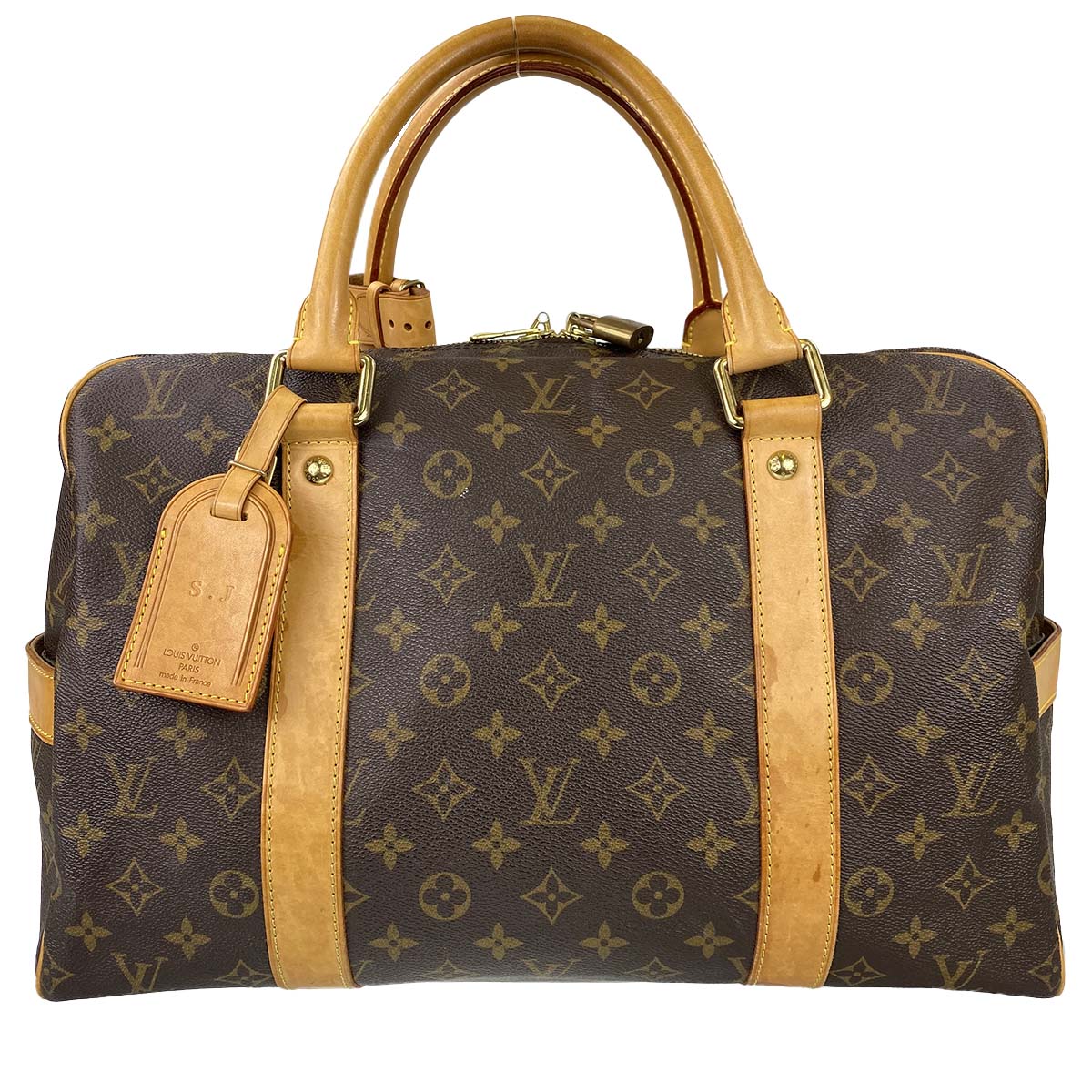 ルイ・ヴィトン モノグラム キャリーオール ブラウン ボストンバッグ